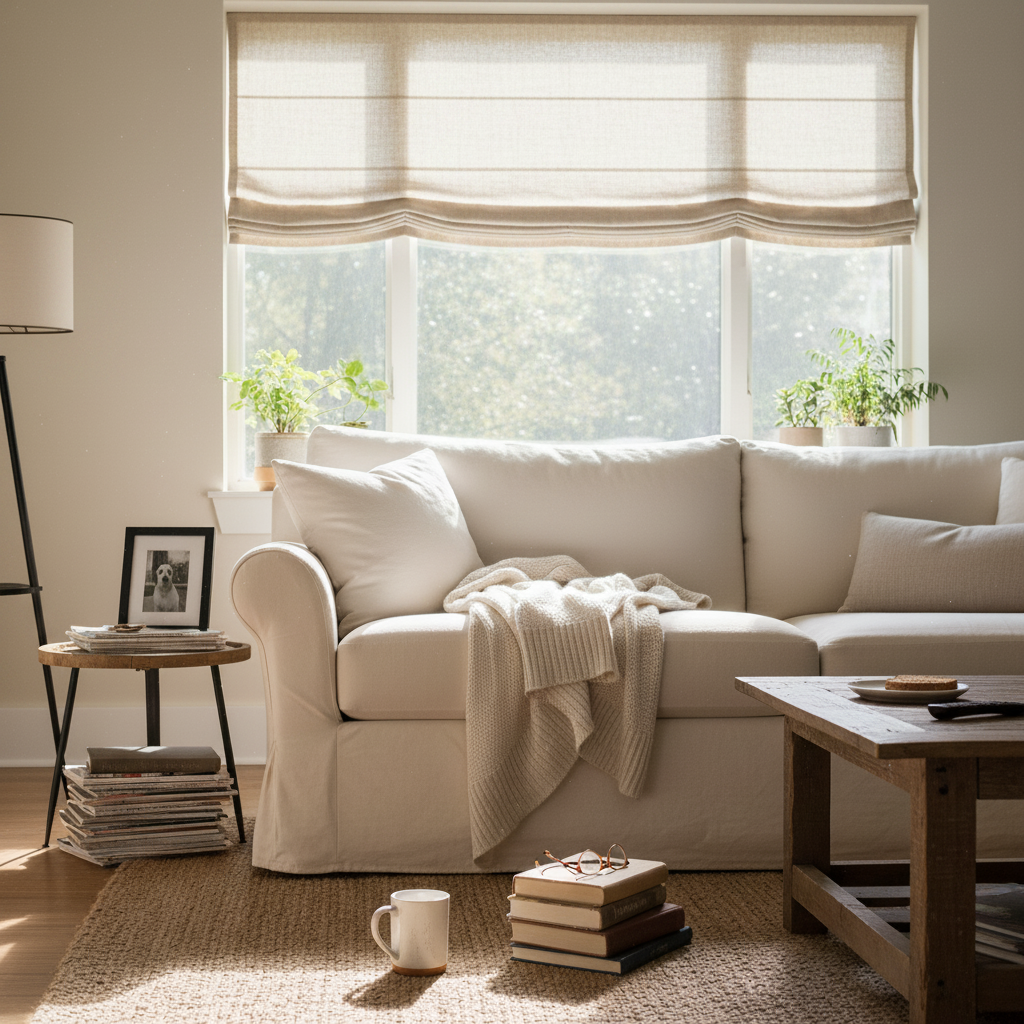 Roman Shades rendered by Shadecast